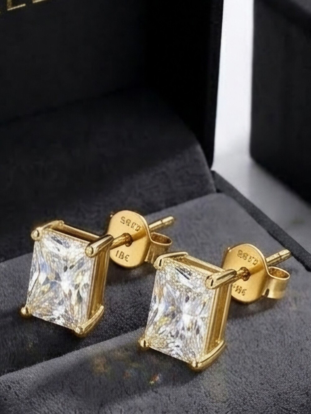 Moissanite 1 CTW Radiant Cut Stud Earrings